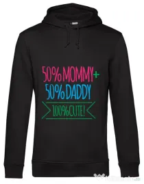 Hoodie barbat cu gluga 100 Cute Negru