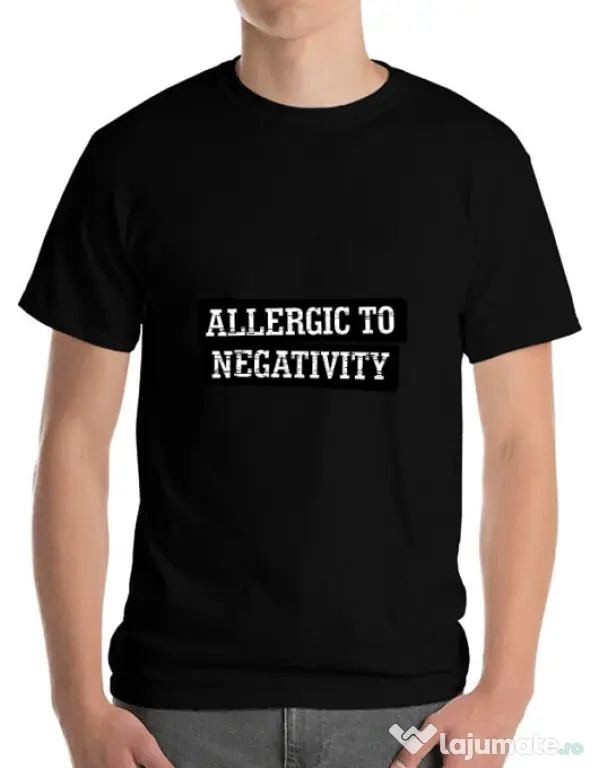 Tricou ADLER barbat Allergic to negativity Negru