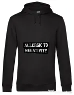 Hoodie barbat cu gluga Allergic to negativity Negru