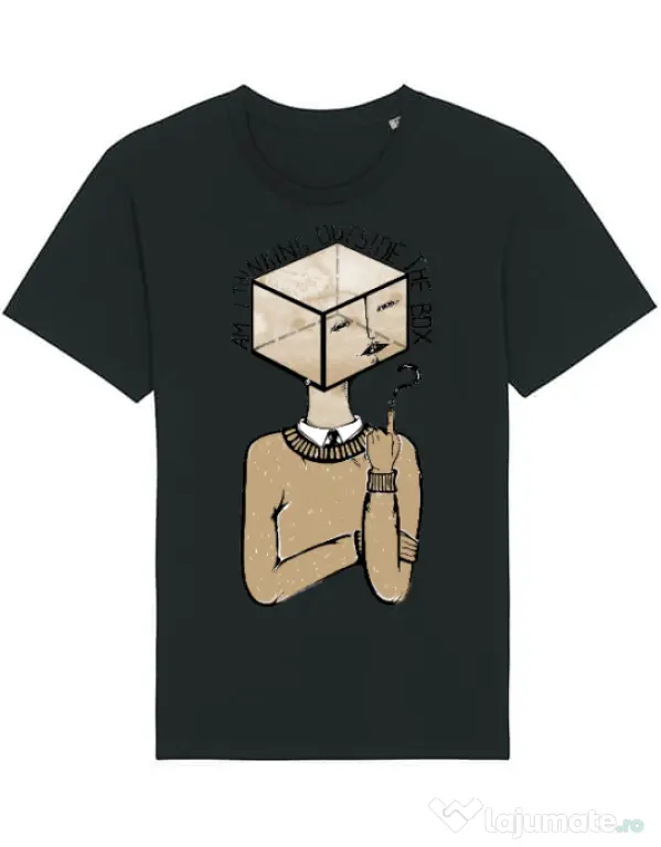 Tricou STANLEY STELLA barbat Am I thinking outside the box Negru