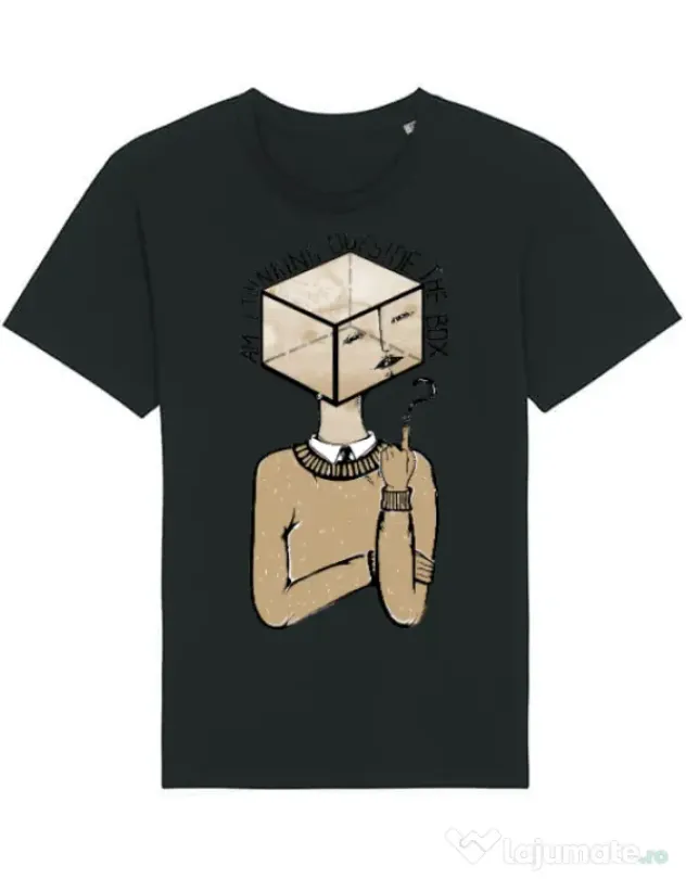 Tricou STANLEY STELLA barbat Am I thinking outside the box Negru