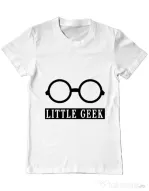 Tricou ADLER barbat Little geek Alb