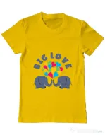 Tricou ADLER barbat Big love Galben