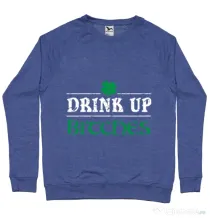 Bluza ADLER barbat Drink up bitches Albastru melanj