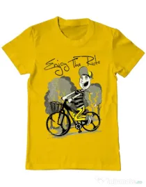 Tricou ADLER barbat Enjoy the ride Galben