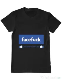 Tricou ADLER barbat Facefuck Negru