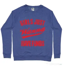 Bluza ADLER barbat Girls wanna have funds Albastru melanj