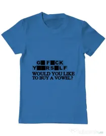 Tricou ADLER barbat Go fuck yourself Albastru azuriu