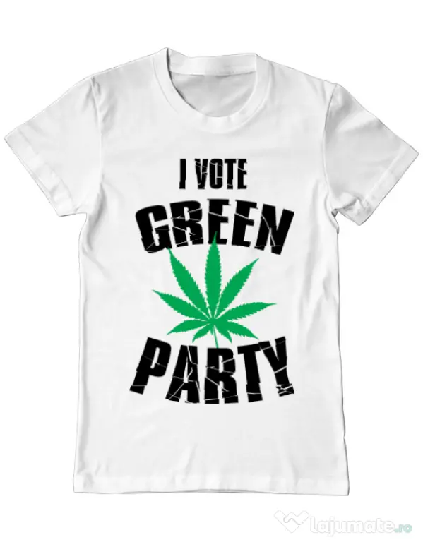 Tricou ADLER barbat Green party Alb