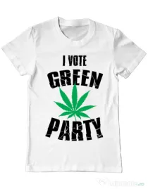 Tricou ADLER barbat Green party Alb