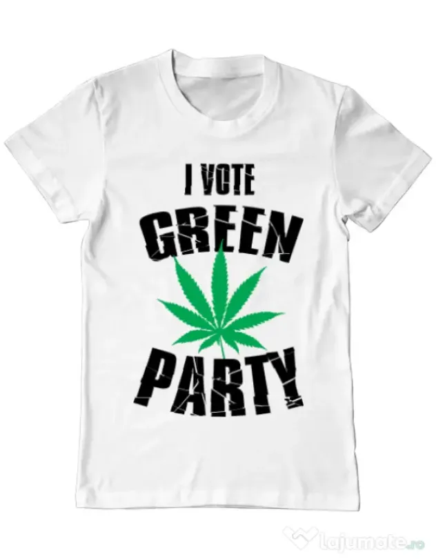 Tricou ADLER barbat Green party Alb