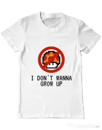 Tricou ADLER barbat I dont wanna grow up Alb
