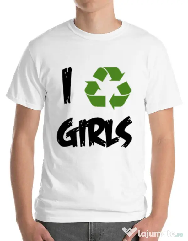Tricou ADLER barbat I recycle girls Alb