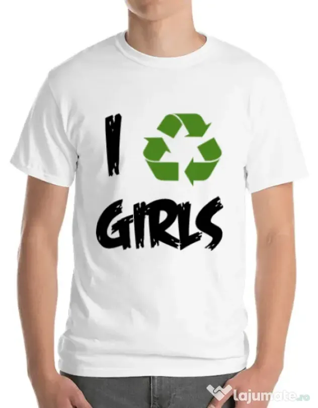 Tricou ADLER barbat I recycle girls Alb