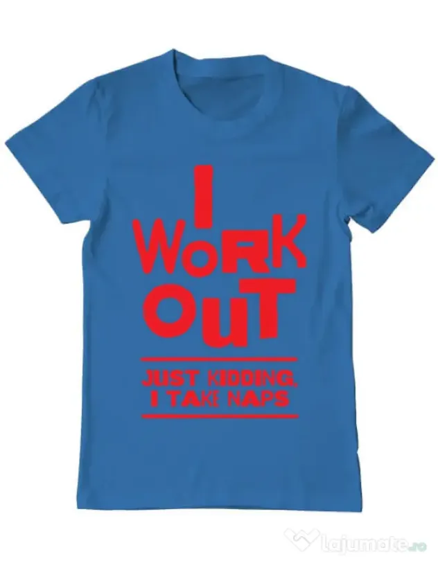 Tricou ADLER barbat I work out Albastru azuriu