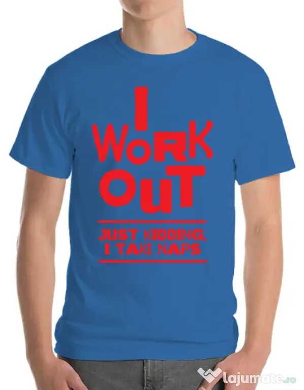 Tricou ADLER barbat I work out Albastru azuriu