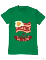 Tricou ADLER barbat In bacon we trust Verde mediu