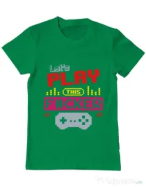 Tricou ADLER barbat Lets play this Verde mediu