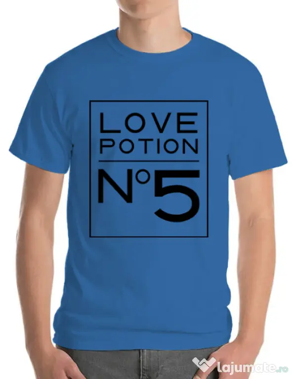 Tricou ADLER barbat Love potion Albastru azuriu