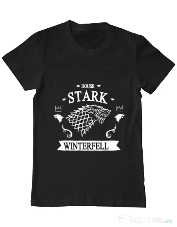 Tricou ADLER barbat House Stark Negru