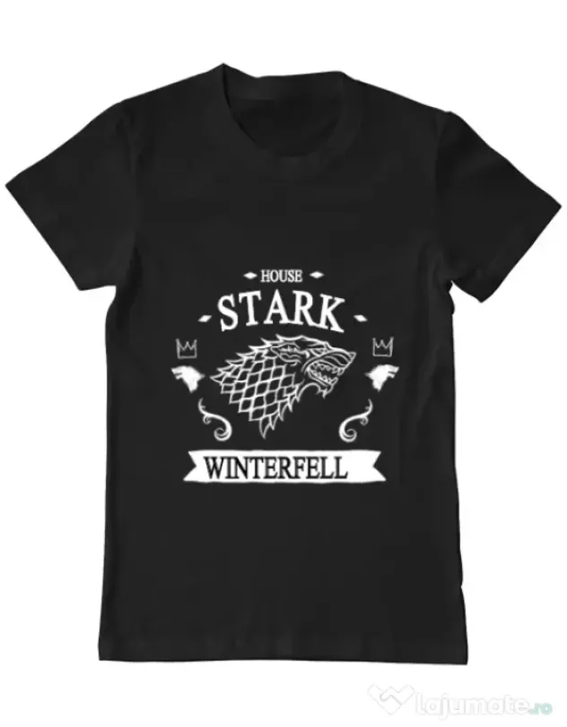 Tricou ADLER barbat House Stark Negru
