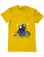 Tricou ADLER barbat Across the galaxy Galben