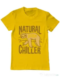 Tricou ADLER barbat Natural born chiller Galben