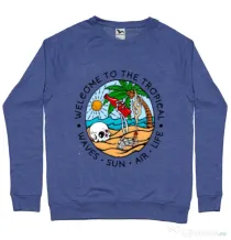 Bluza ADLER barbat Welcome to the tropical Albastru melanj