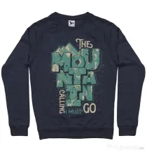 Bluza ADLER barbat The mountain is calling, I must go! Denim inchis