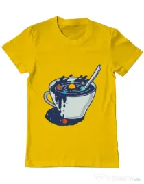 Tricou ADLER barbat Galaxy mug Galben