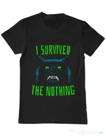 Tricou ADLER barbat I survived Negru
