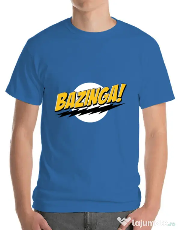Tricou ADLER barbat Bazinga Albastru azuriu