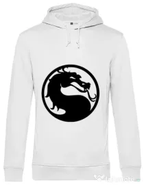Hoodie barbat cu gluga Kombat time Alb