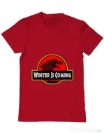 Tricou ADLER barbat Jurassic winter Rosu