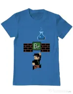Tricou ADLER barbat Breaking Mario Albastru azuriu