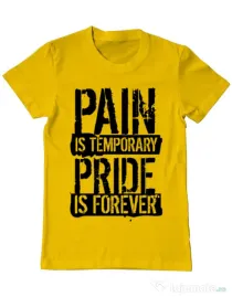 Tricou ADLER barbat Pain and pride Galben