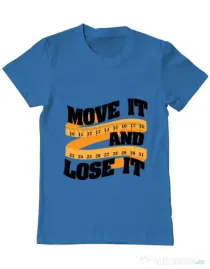 Tricou ADLER barbat Move it and lose it Albastru azuriu