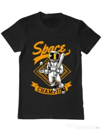 Tricou ADLER barbat Space champion Negru