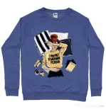 Bluza ADLER barbat I am not a morning person Albastru melanj