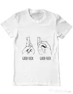 Tricou ADLER barbat Good luck Alb