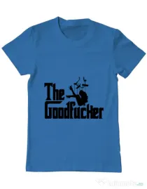 Tricou ADLER barbat The goodfucker Albastru azuriu