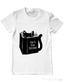 Tricou ADLER barbat How to train your human Alb