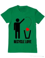 Tricou ADLER barbat Recycle love Verde mediu