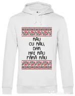 Hoodie barbat cu gluga Rau cu rau Alb
