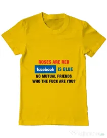 Tricou ADLER barbat Roses are red Galben