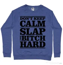 Bluza ADLER barbat Slap the bitch Albastru melanj