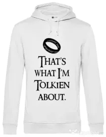 Hoodie barbat cu gluga Tolkien Alb