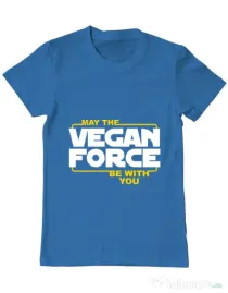 Tricou ADLER barbat Vegan force Albastru azuriu