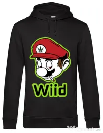 Hoodie barbat cu gluga Wiid Negru