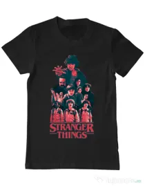 Tricou ADLER barbat Stranger team Negru